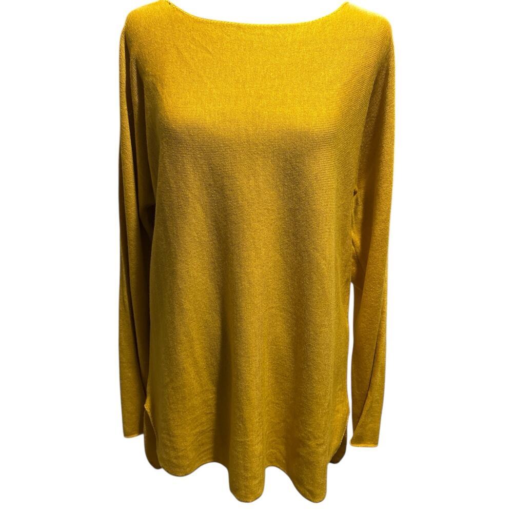 International Concepts Mustard Yellow Long Sleeve Top – Size Large, NWT‎